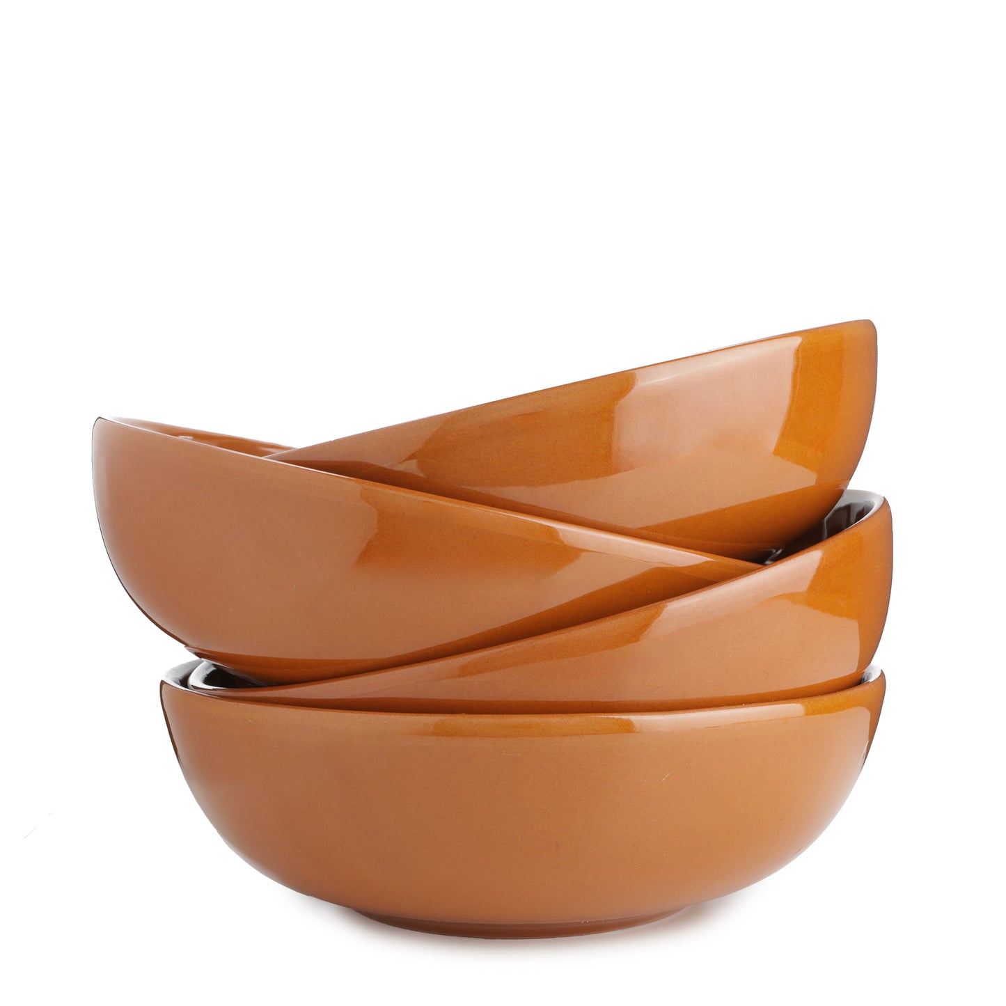 Servizio ciotole 20 cm marroni stile rustico in ceramica