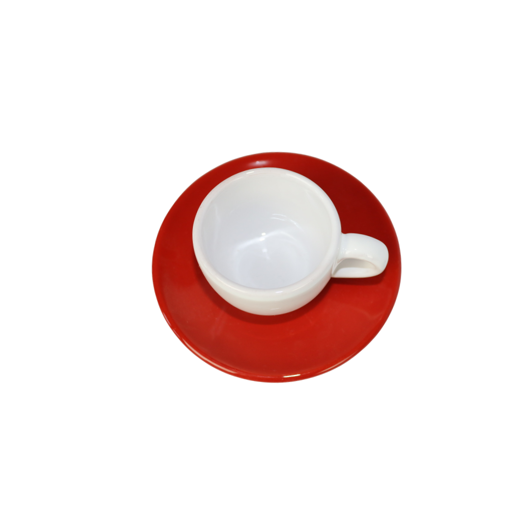 Tazzine in ceramica natalizia rosse e bianche