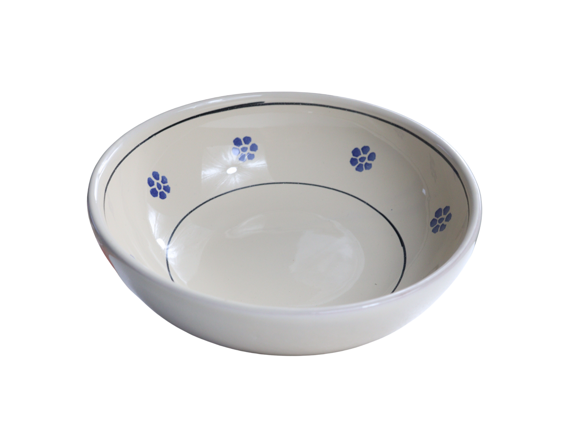 Coppa di ceramica decorata con fiori