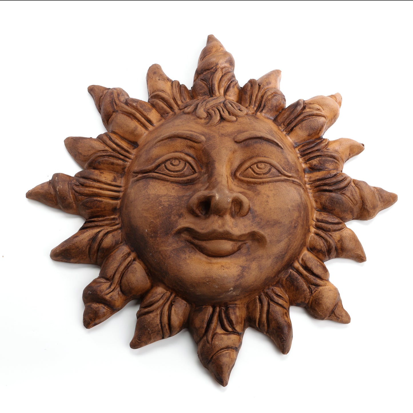 Sole in terracotta decorazione murale artigianale