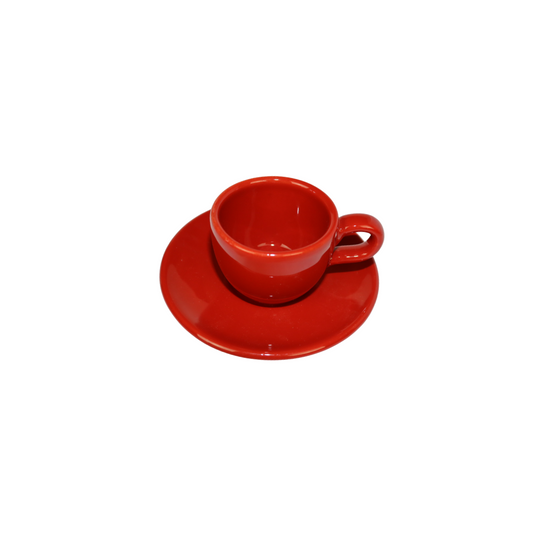Tazzine in ceramica natalizia rosse e bianche